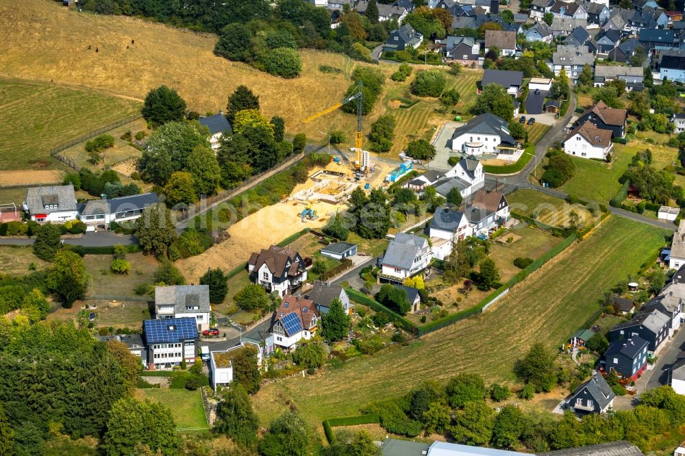 Aerial image Salchendorf - Single-family residential area of settlement on Gerstenfeld street in Salchendorf in the state North Rhine-Westphalia, Germany