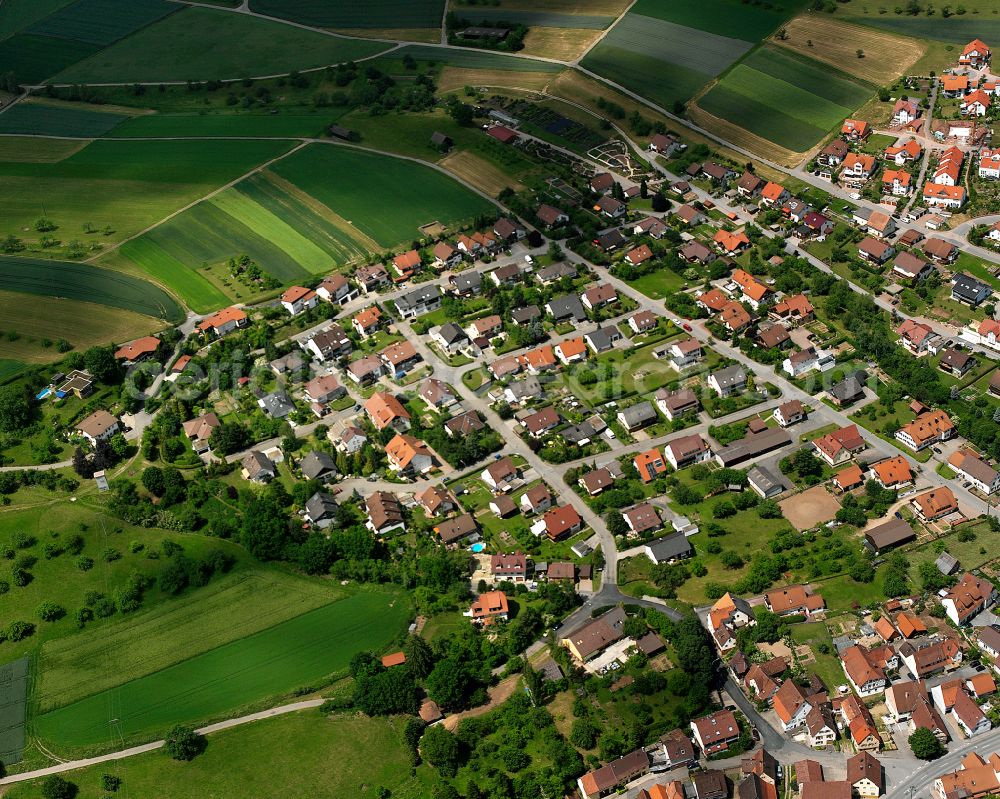 Gültlingen from the bird's eye view: Single-family residential area of settlement in Gültlingen in the state Baden-Wuerttemberg, Germany