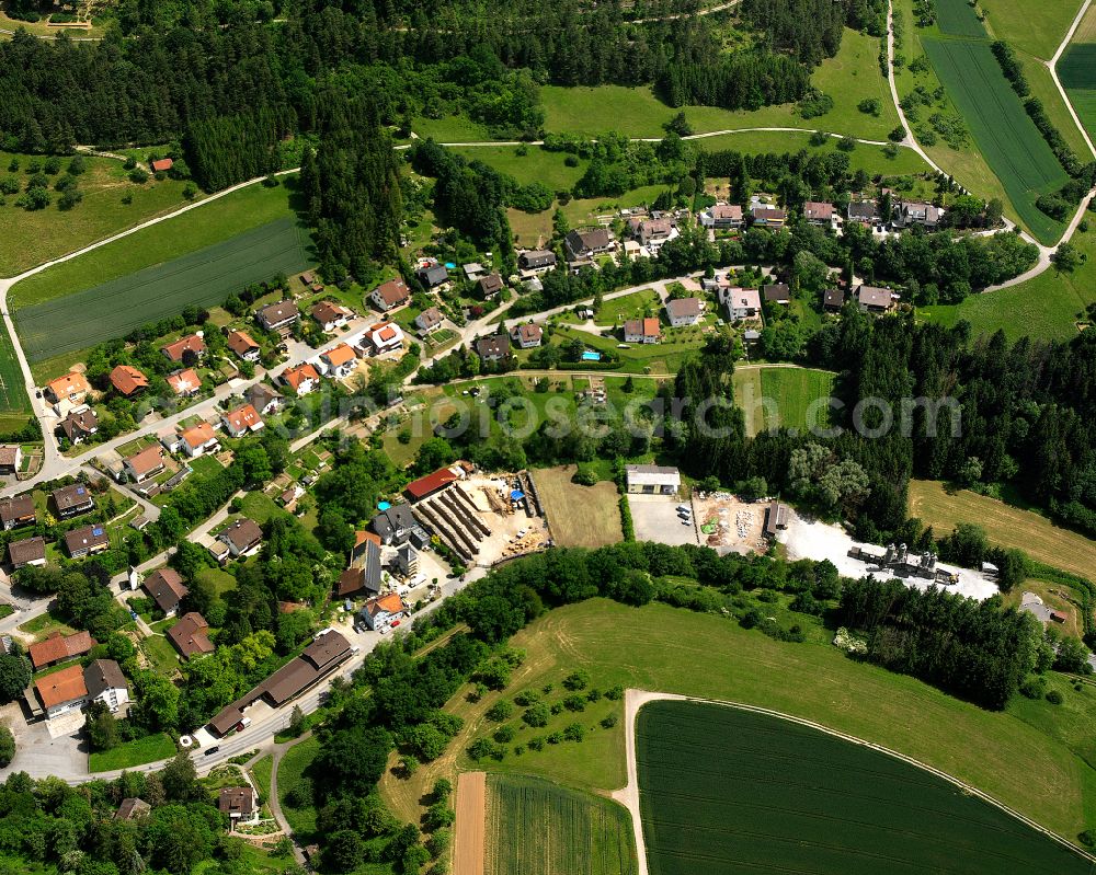 Aerial image Gültlingen - Single-family residential area of settlement in Gültlingen in the state Baden-Wuerttemberg, Germany