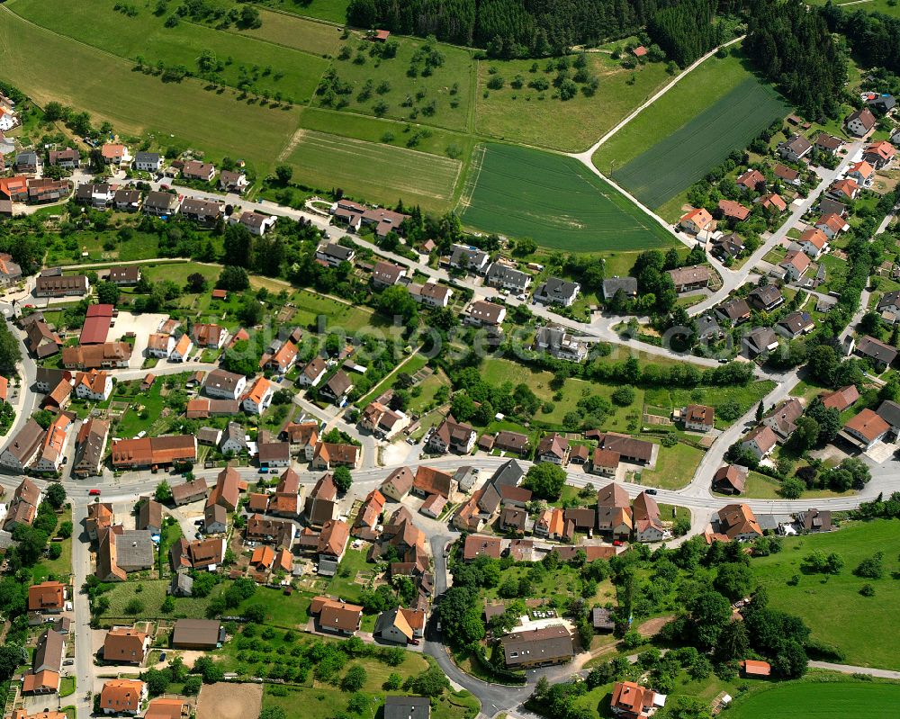 Aerial photograph Gültlingen - Single-family residential area of settlement in Gültlingen in the state Baden-Wuerttemberg, Germany