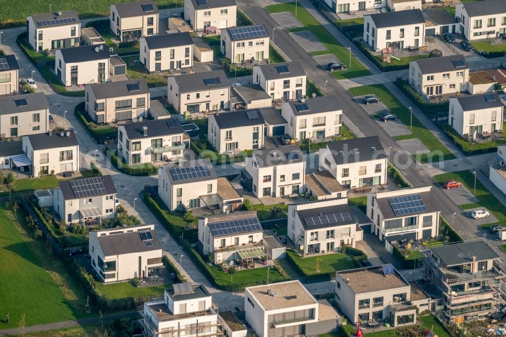 Aerial image Gelsenkirchen - Single-family residential area of settlement Graf Bismarck on Stadler Weg - Karl-Arnold-Weg in Gelsenkirchen in the state North Rhine-Westphalia, Germany