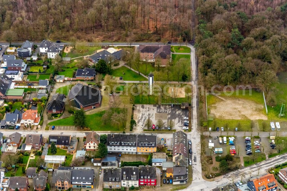 Grafenwald from above - Single-family residential area of settlement in Grafenwald in the state North Rhine-Westphalia, Germany