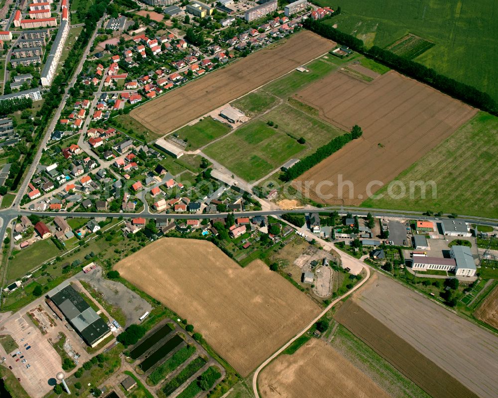 Aerial image Gröditz - Single-family residential area of settlement in Groeditz in the state Saxony, Germany