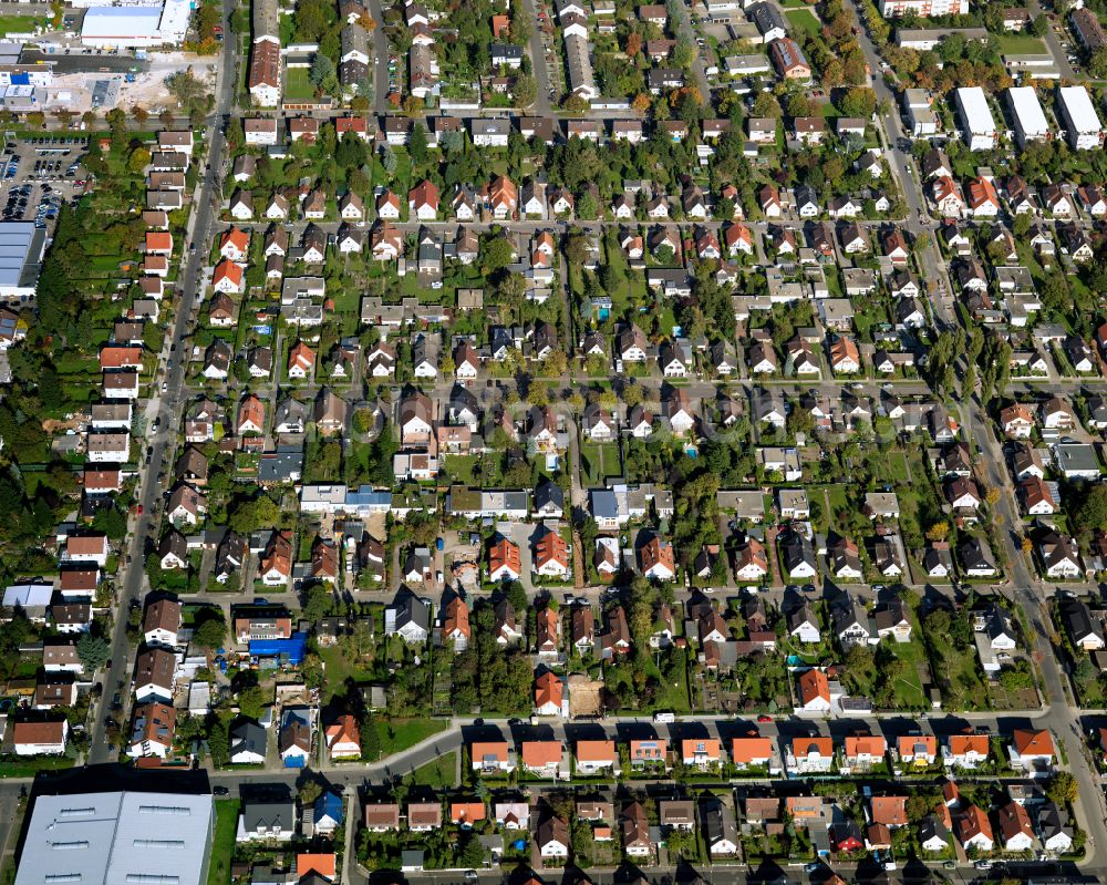 Grünwinkel from the bird's eye view: Single-family residential area of settlement in Grünwinkel in the state Baden-Wuerttemberg, Germany