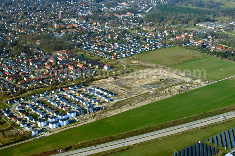 Aerial photograph Neuenhagen - Single-family residential area of settlement on Gruscheweg in Neuenhagen in the state Brandenburg, Germany