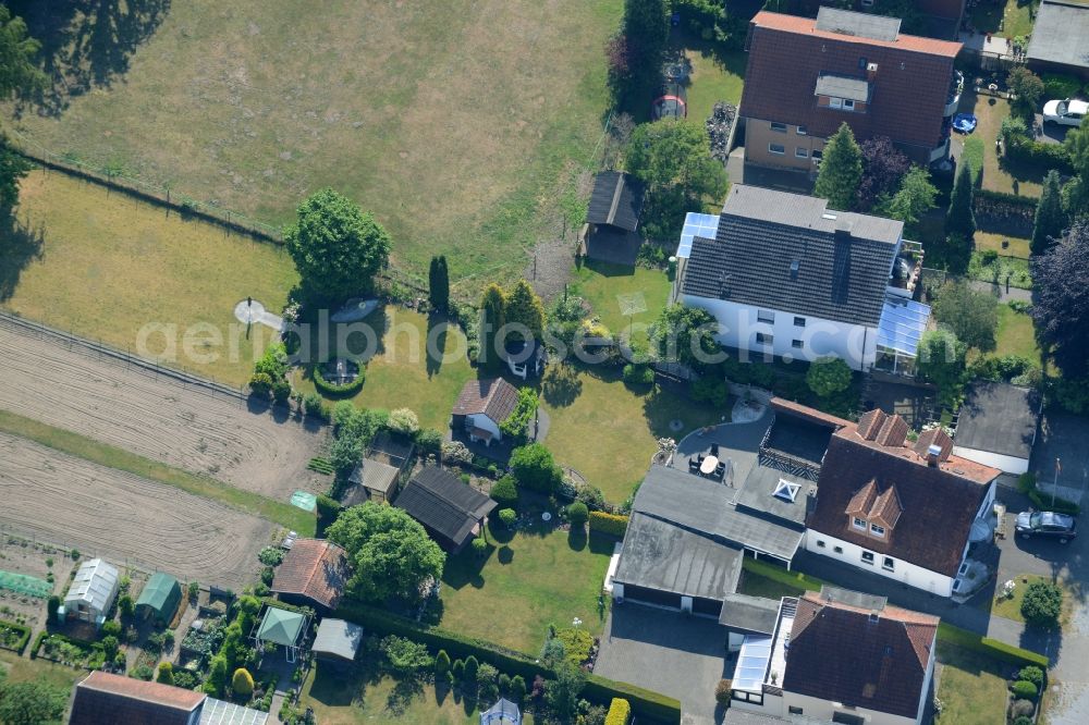 Gütersloh from above - Single-family residential area of settlement in Guetersloh in the state North Rhine-Westphalia