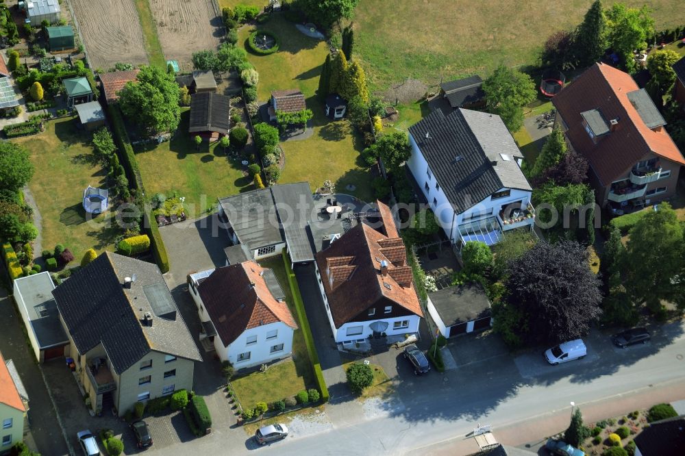 Aerial image Gütersloh - Single-family residential area of settlement in Guetersloh in the state North Rhine-Westphalia