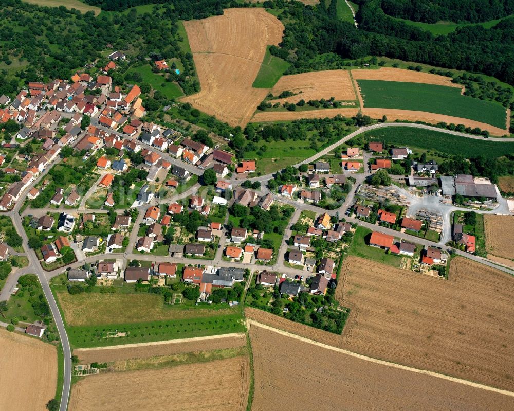 Aerial photograph Gundelsheim - Single-family residential area of settlement in Gundelsheim in the state Baden-Wuerttemberg, Germany