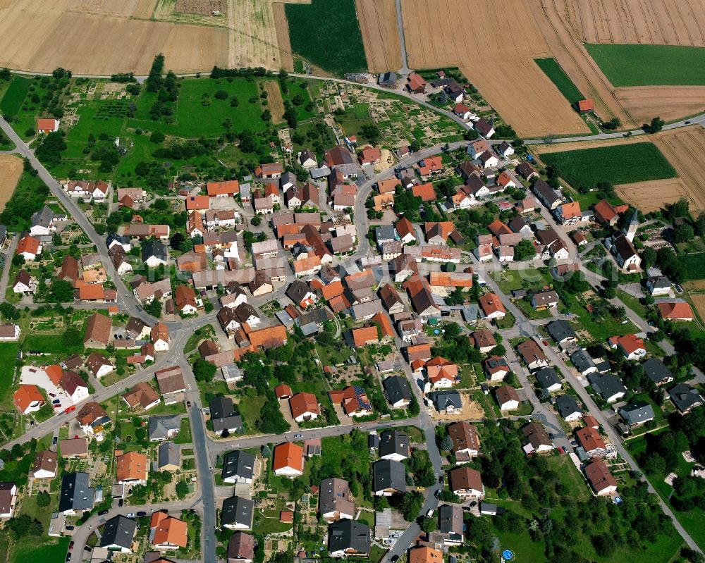 Aerial image Gundelsheim - Single-family residential area of settlement in Gundelsheim in the state Baden-Wuerttemberg, Germany