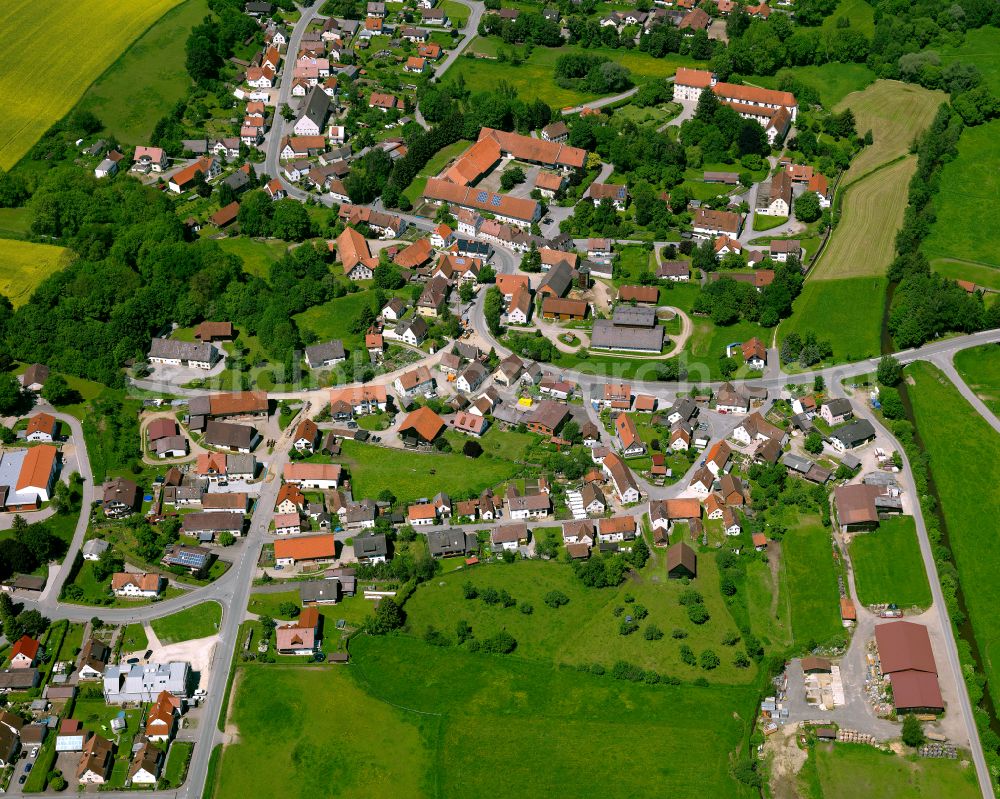 Aerial image Gutenzell - Single-family residential area of settlement in Gutenzell in the state Baden-Wuerttemberg, Germany