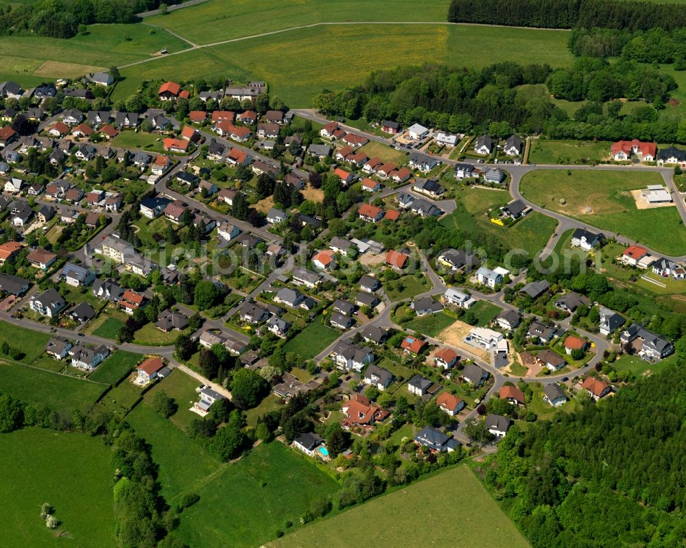 Hachenburg from the bird's eye view: Single-family residential area of settlement in Hachenburg in the state Rhineland-Palatinate