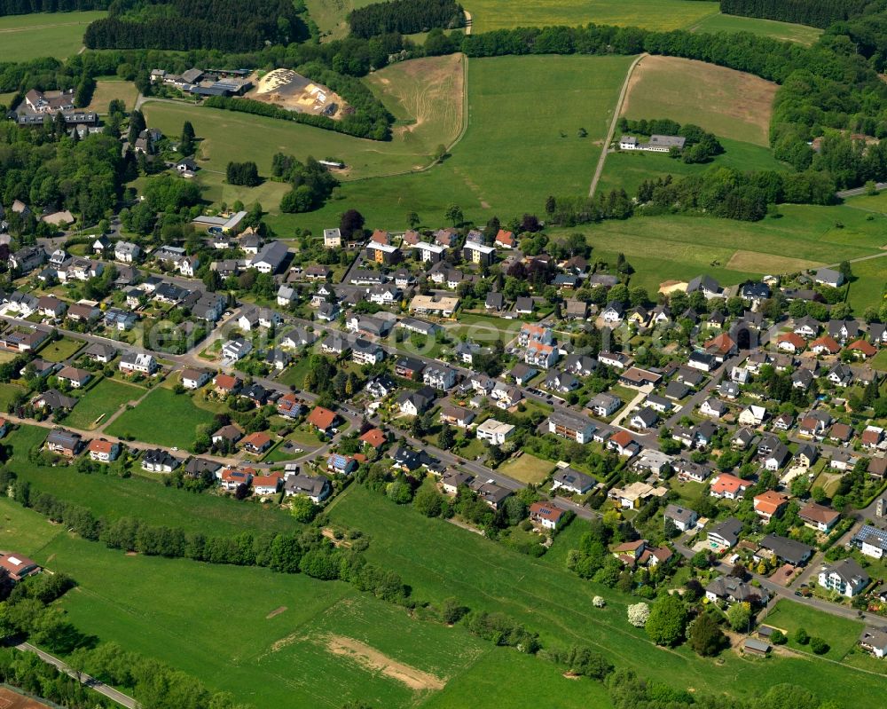 Aerial image Hachenburg - Single-family residential area of settlement in Hachenburg in the state Rhineland-Palatinate