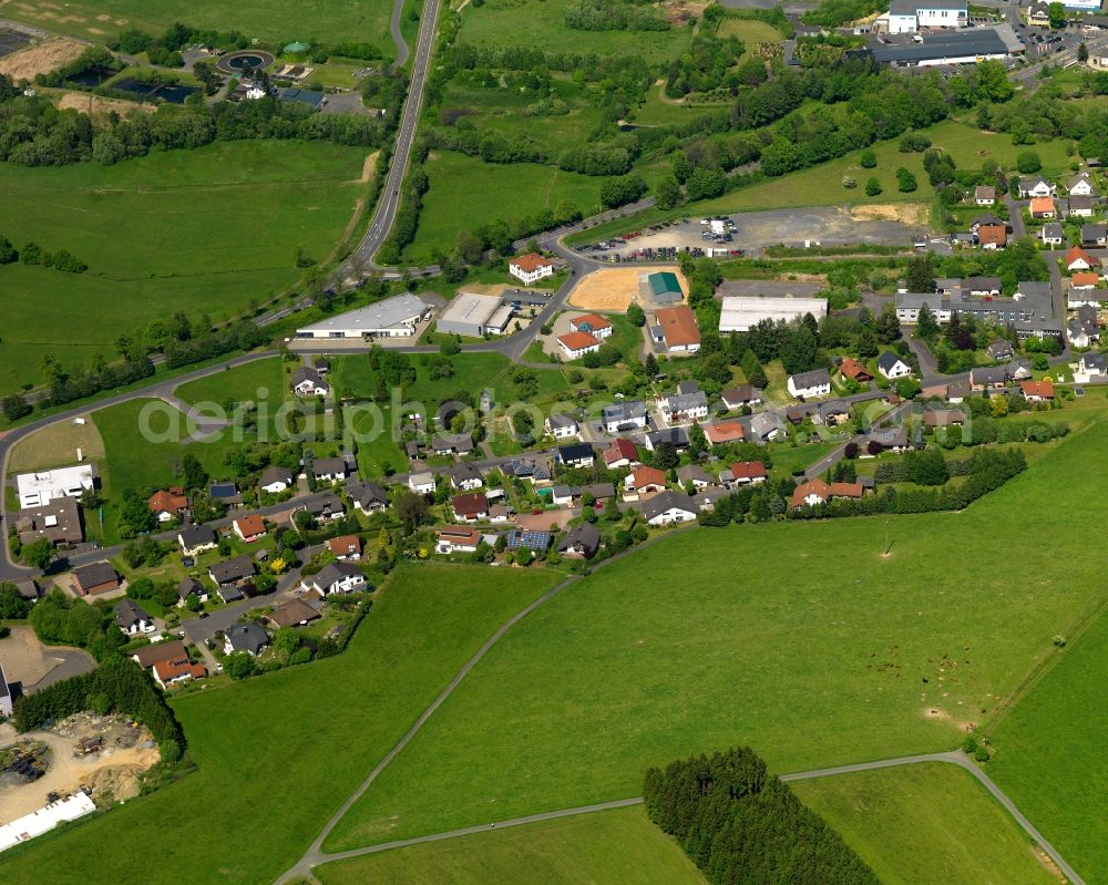 Hachenburg from the bird's eye view: Single-family residential area of settlement in Hachenburg in the state Rhineland-Palatinate