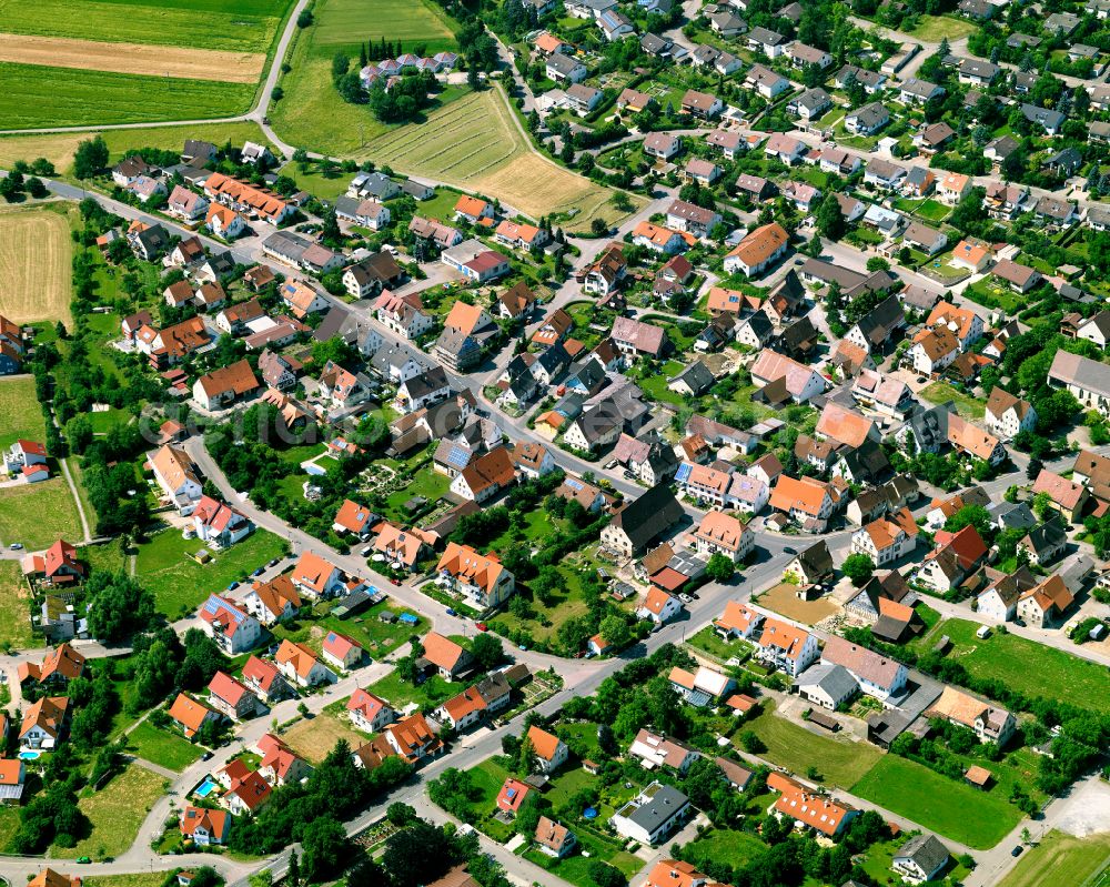 Aerial photograph Hailfingen - Single-family residential area of settlement in Hailfingen in the state Baden-Wuerttemberg, Germany