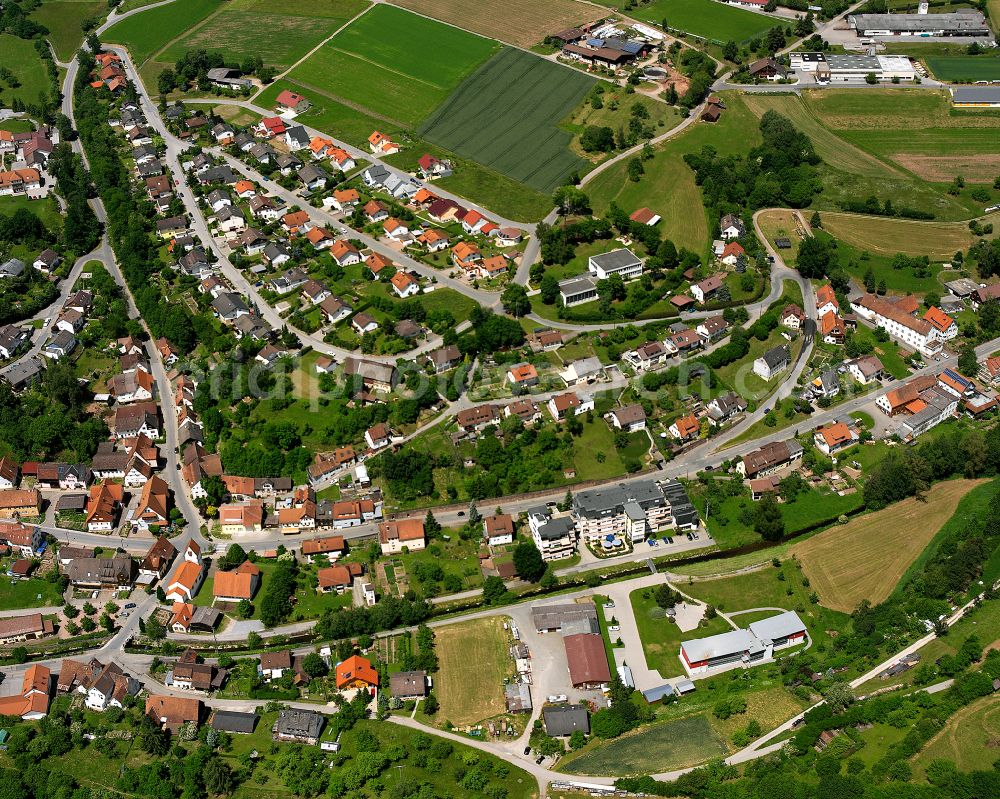 Aerial photograph Haiterbach - Single-family residential area of settlement in Haiterbach in the state Baden-Wuerttemberg, Germany