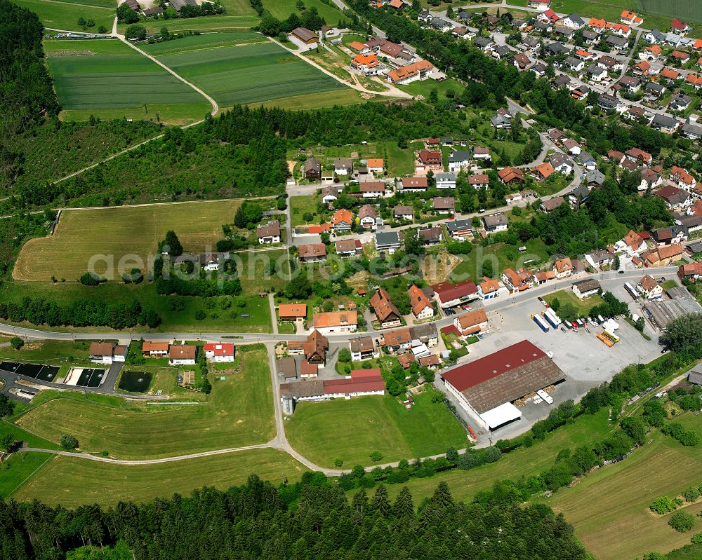 Haiterbach from the bird's eye view: Single-family residential area of settlement in Haiterbach in the state Baden-Wuerttemberg, Germany