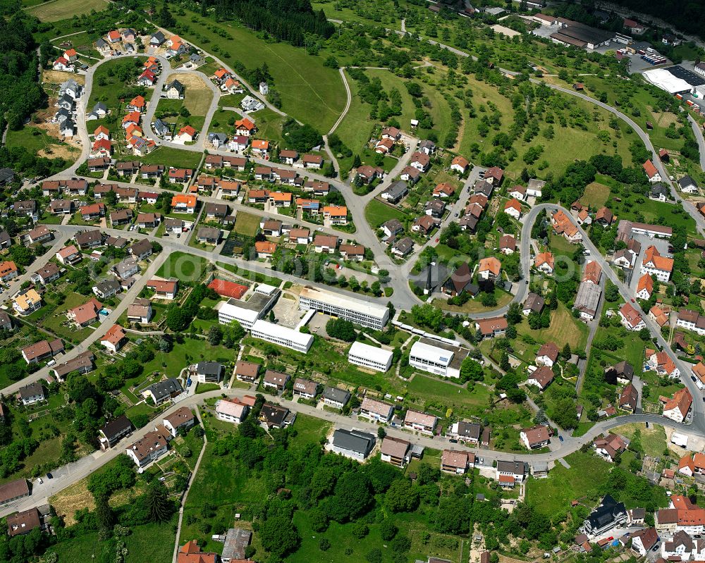 Aerial photograph Haiterbach - Single-family residential area of settlement in Haiterbach in the state Baden-Wuerttemberg, Germany