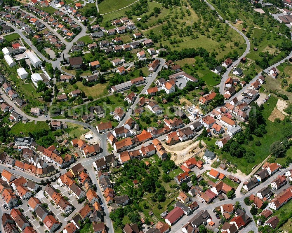 Aerial photograph Haiterbach - Single-family residential area of settlement in Haiterbach in the state Baden-Wuerttemberg, Germany