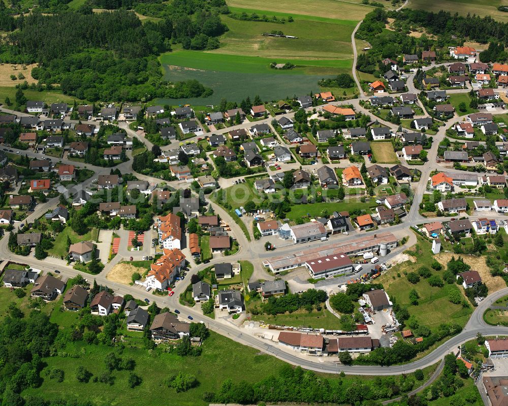 Haiterbach from the bird's eye view: Single-family residential area of settlement in Haiterbach in the state Baden-Wuerttemberg, Germany