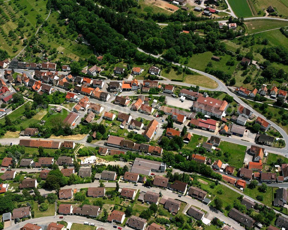 Aerial photograph Haiterbach - Single-family residential area of settlement in Haiterbach in the state Baden-Wuerttemberg, Germany