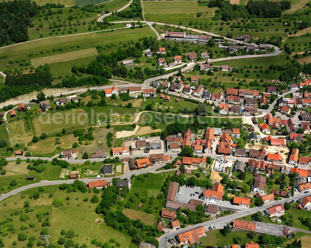 Haiterbach from the bird's eye view: Single-family residential area of settlement in Haiterbach in the state Baden-Wuerttemberg, Germany