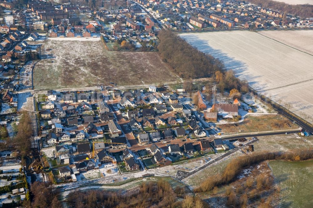 Aerial image Hamm - Single-family residential area of settlement Am Eversbach in Hamm in the state North Rhine-Westphalia