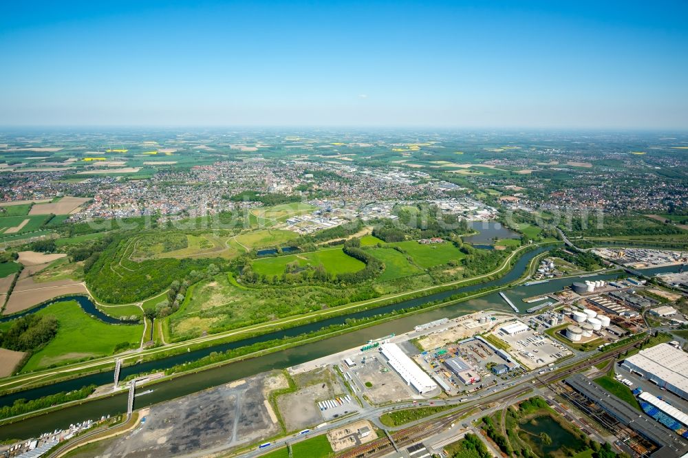 Aerial image Hamm - Single-family residential area of settlement Seelhofstrasse am Lippepark Hamm - Schacht Franz in Hamm in the state North Rhine-Westphalia