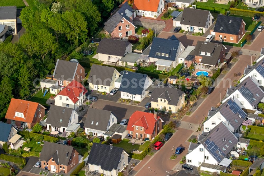 Aerial photograph Hamm - Single-family residential area of settlement along Kurt-Witte-Weg in Hamm in the state North Rhine-Westphalia