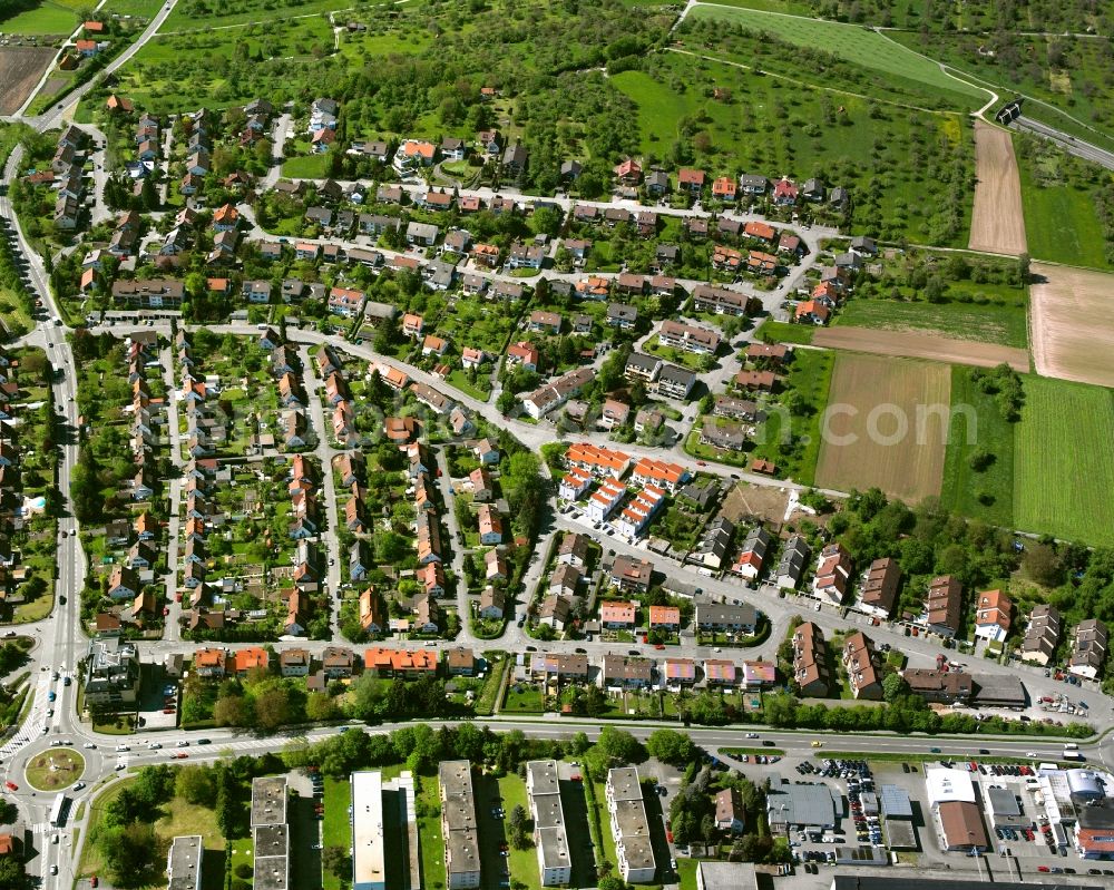 Aerial photograph Haubersbronn - Single-family residential area of settlement in Haubersbronn in the state Baden-Wuerttemberg, Germany