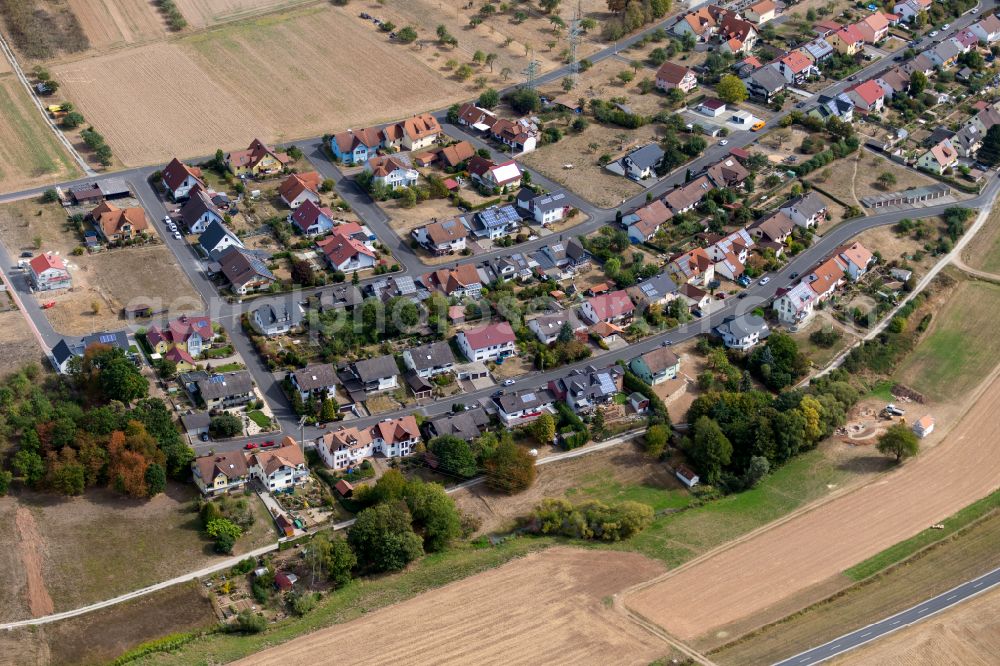 Aerial photograph Hausen - Single-family residential area of settlement in Hausen in the state Bavaria, Germany