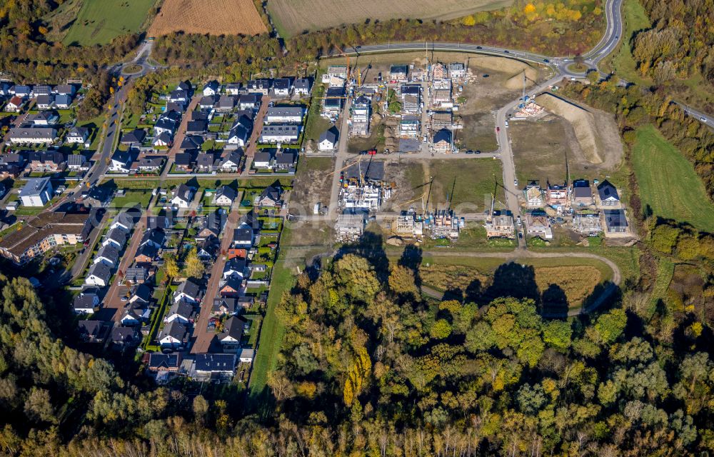 Hamm-Heessen from the bird's eye view: Single-family residential area of settlement in Heessen at Ruhrgebiet in the state North Rhine-Westphalia, Germany