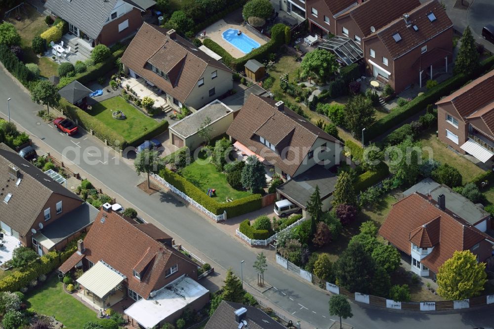 Aerial image Hehlingen - Single-family residential area of settlement on Bruchwiesen in Hehlingen in the state Lower Saxony