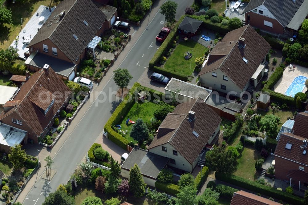 Aerial image Hehlingen - Single-family residential area of settlement on Bruchwiesen in Hehlingen in the state Lower Saxony