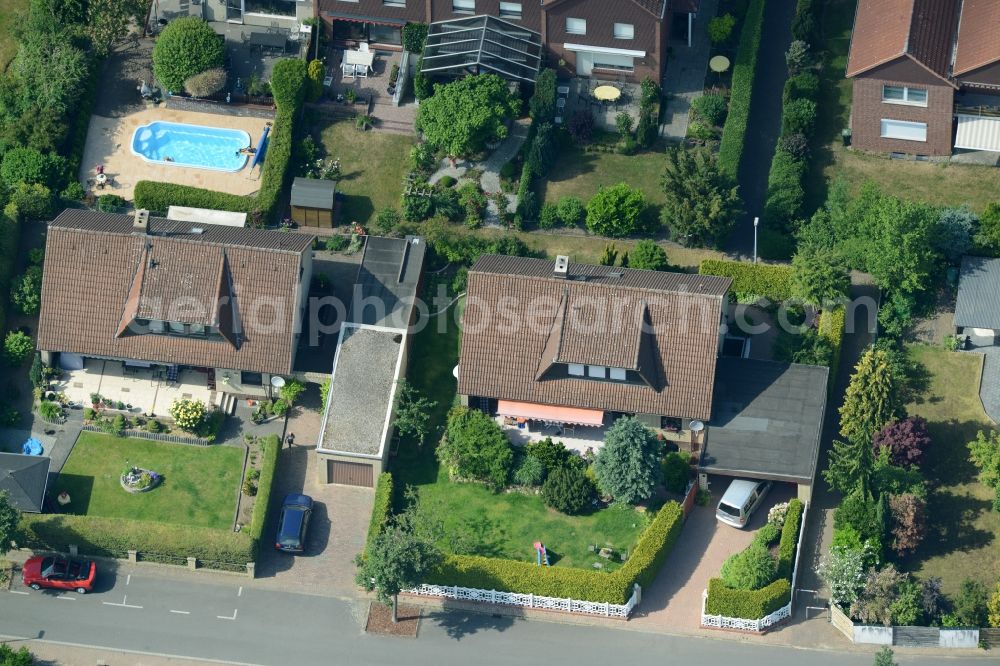 Aerial photograph Hehlingen - Single-family residential area of settlement on Bruchwiesen in Hehlingen in the state Lower Saxony