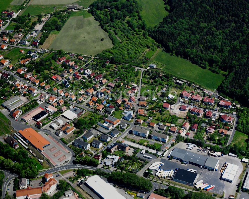 Aerial photograph Heilbad Heiligenstadt - Single-family residential area of settlement in Heilbad Heiligenstadt in the state Thuringia, Germany