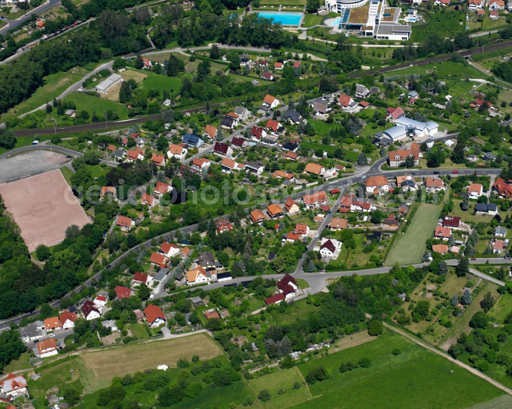 Heilbad Heiligenstadt from the bird's eye view: Single-family residential area of settlement in Heilbad Heiligenstadt in the state Thuringia, Germany