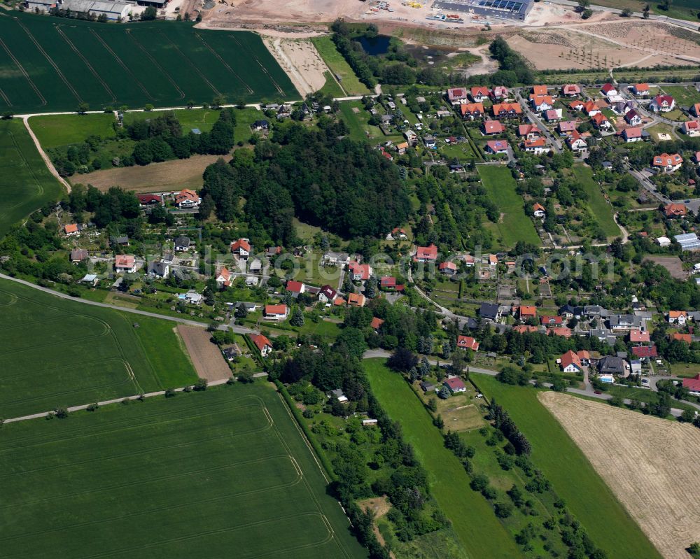 Aerial photograph Heilbad Heiligenstadt - Single-family residential area of settlement in Heilbad Heiligenstadt in the state Thuringia, Germany