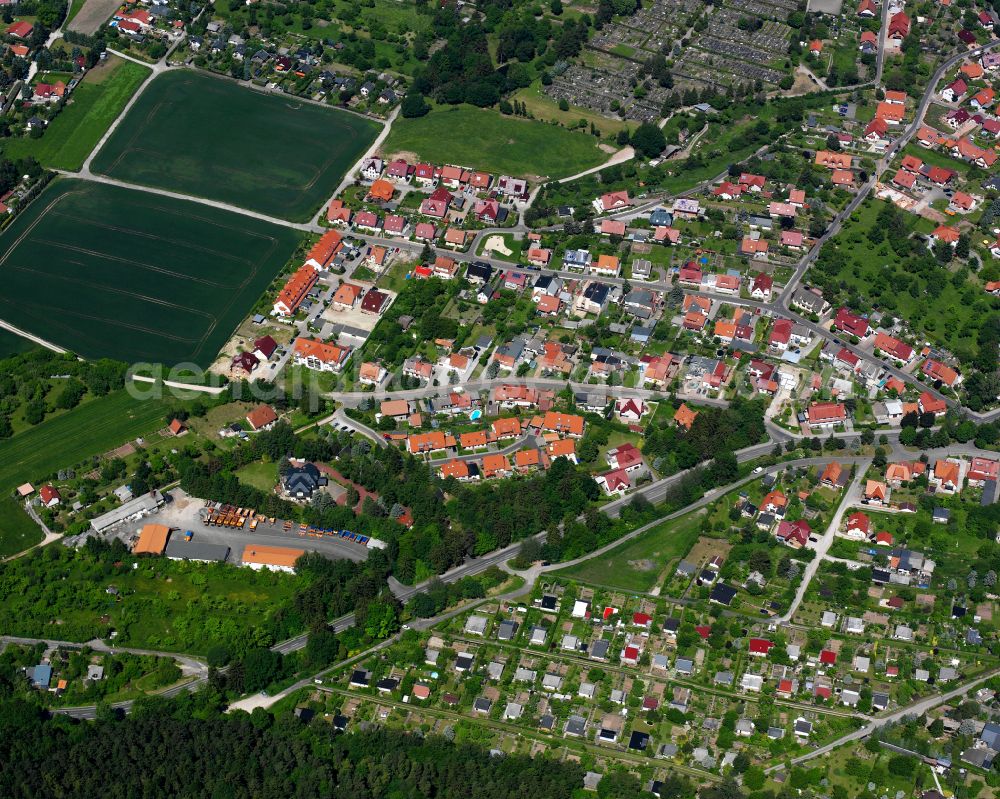 Heilbad Heiligenstadt from the bird's eye view: Single-family residential area of settlement in Heilbad Heiligenstadt in the state Thuringia, Germany