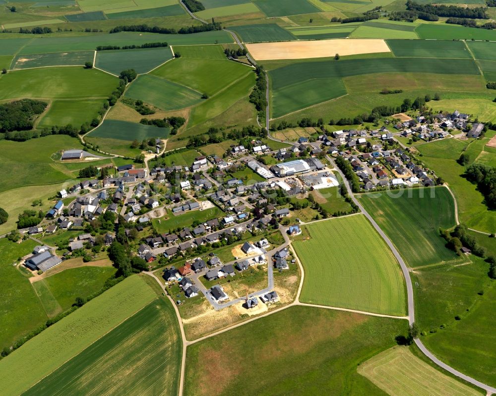 Aerial image Heinzenbach - Single-family residential area of settlement in Heinzenbach in the state Rhineland-Palatinate