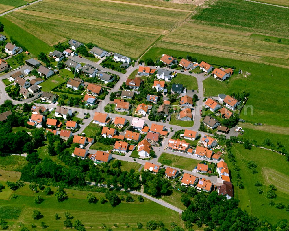 Hemmendorf from the bird's eye view: Single-family residential area of settlement in Hemmendorf in the state Baden-Wuerttemberg, Germany
