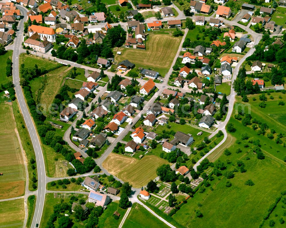 Aerial photograph Hemmendorf - Single-family residential area of settlement in Hemmendorf in the state Baden-Wuerttemberg, Germany
