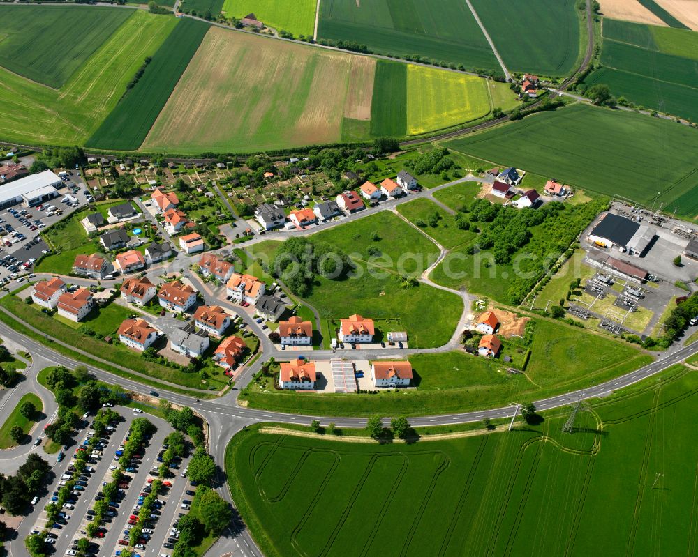 Hergersdorf from above - Single-family residential area of settlement in Hergersdorf in the state Hesse, Germany