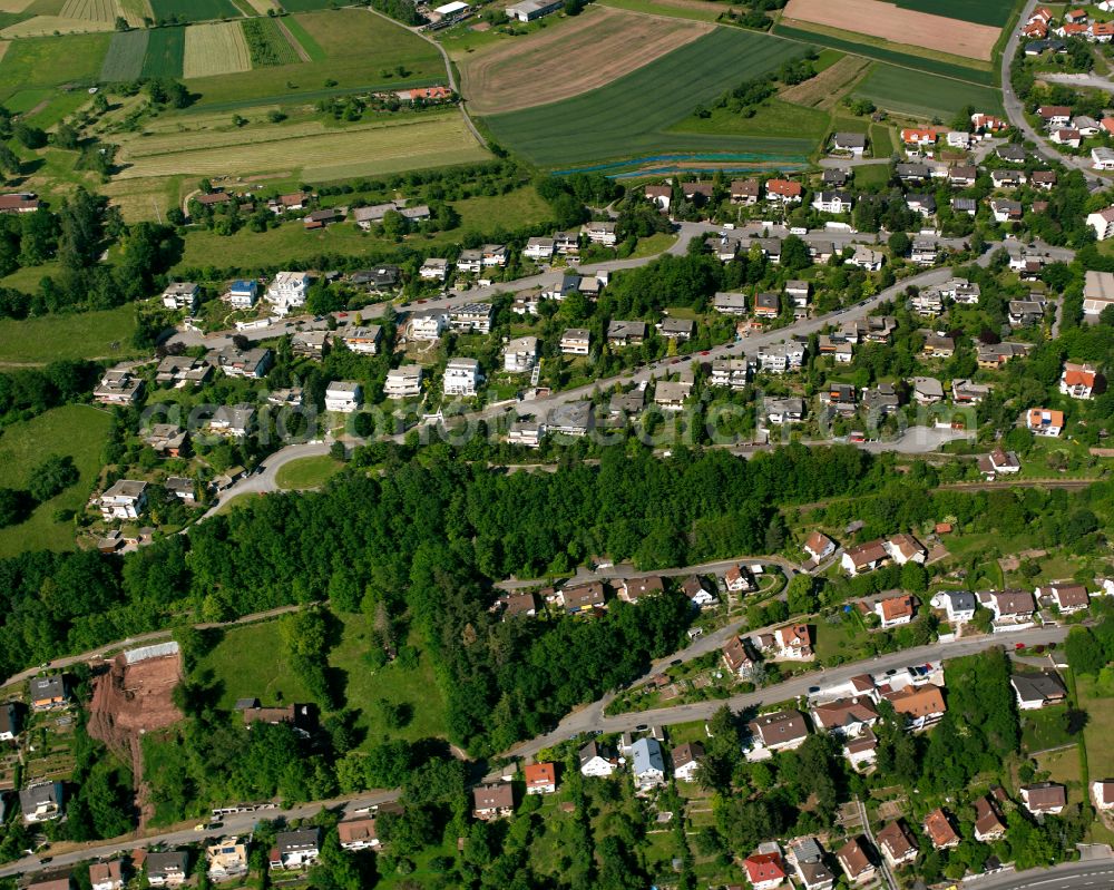 Aerial image Heumaden - Single-family residential area of settlement in Heumaden in the state Baden-Wuerttemberg, Germany