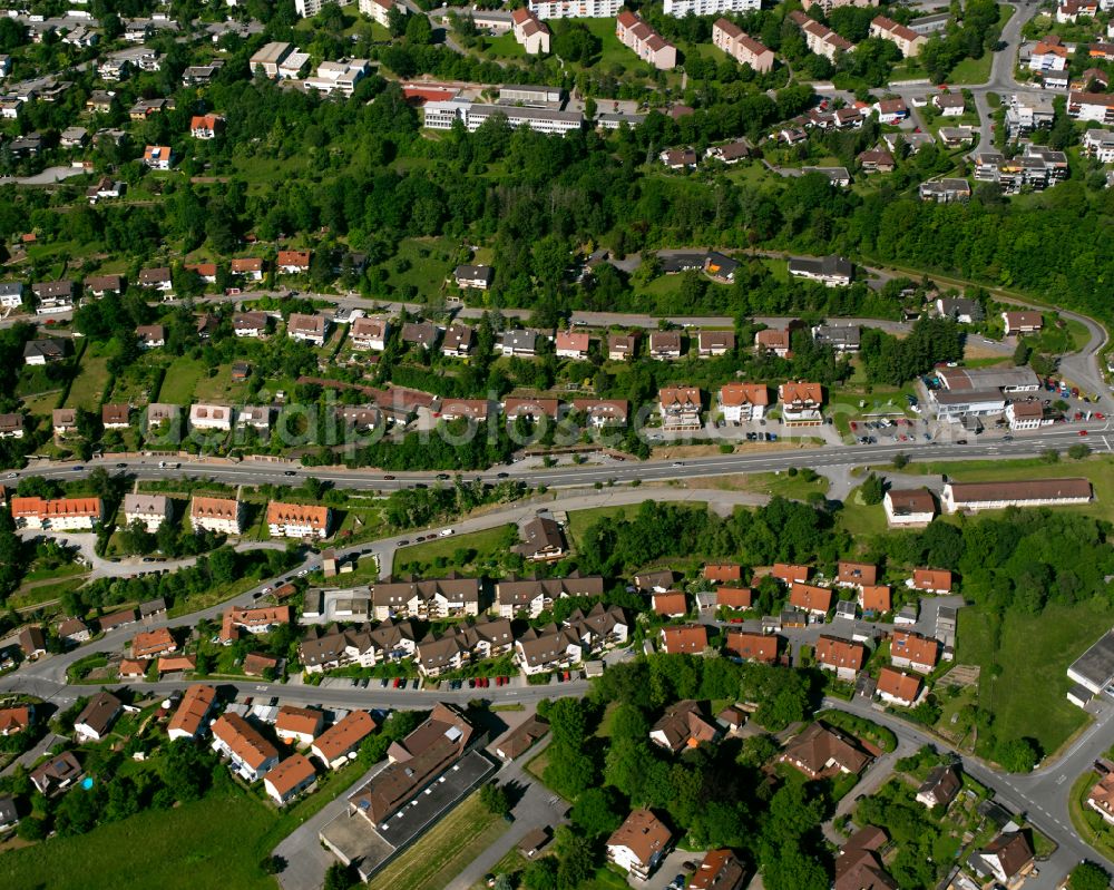 Heumaden from above - Single-family residential area of settlement in Heumaden in the state Baden-Wuerttemberg, Germany