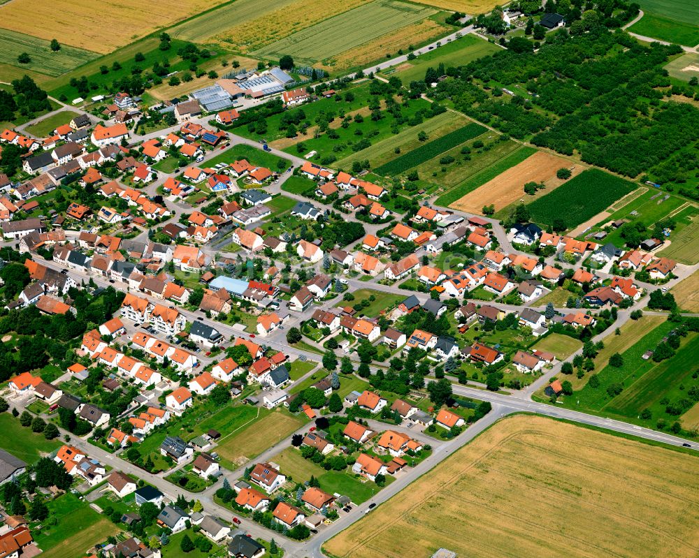 Aerial photograph Hirrlingen - Single-family residential area of settlement in Hirrlingen in the state Baden-Wuerttemberg, Germany