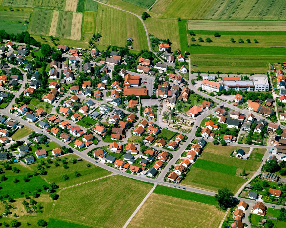 Aerial image Hirrlingen - Single-family residential area of settlement in Hirrlingen in the state Baden-Wuerttemberg, Germany