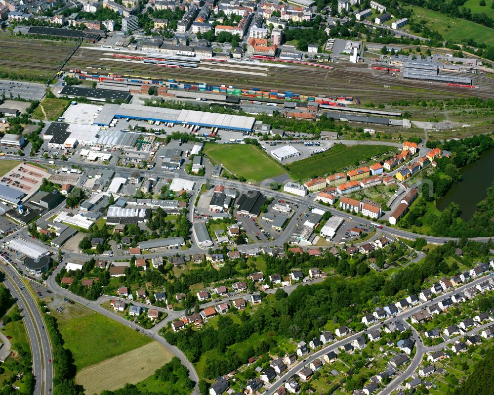 Aerial photograph Hof - Single-family residential area of settlement in Hof in the state Bavaria, Germany