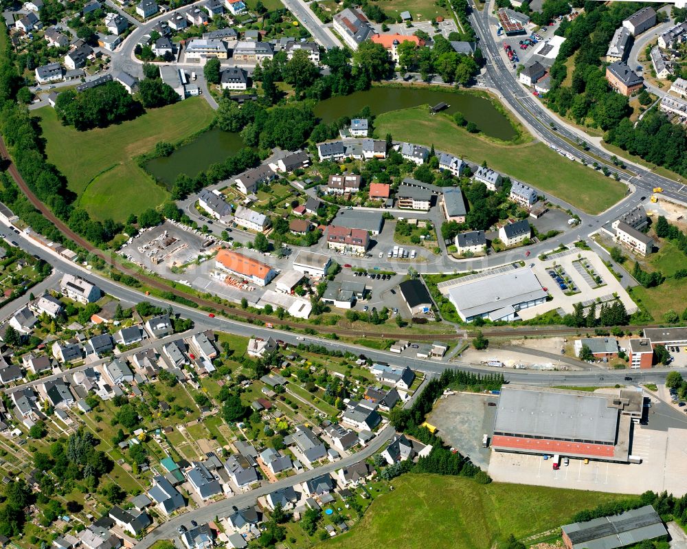 Hohensaas from above - Single-family residential area of settlement in Hohensaas in the state Bavaria, Germany