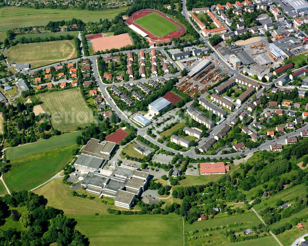 Hohensaas from above - Single-family residential area of settlement in Hohensaas in the state Bavaria, Germany