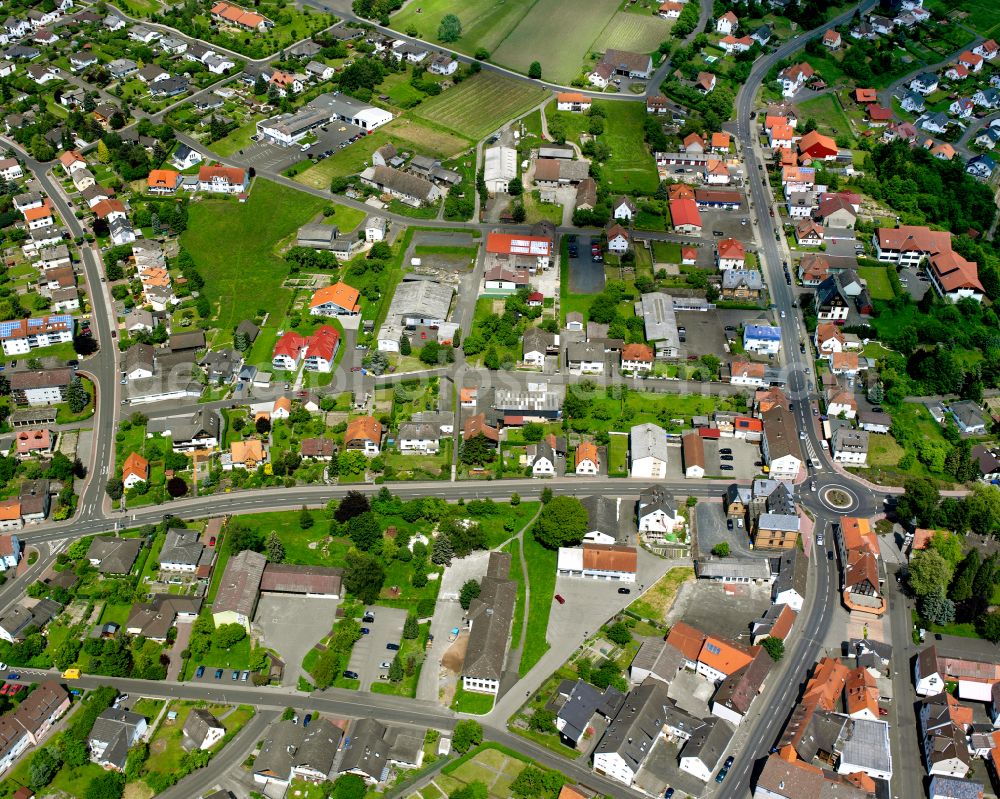 Aerial image Homberg (Ohm) - Single-family residential area of settlement in Homberg (Ohm) in the state Hesse, Germany